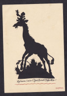 Georg Plischke - Child And Giraffe / Postcard Circulated, 2 Scans - Silueta
