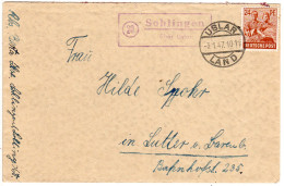 1947, Landpost Stpl. 20 SOHLINGEN über Uslar Auf Brief M. 24 Pf.  - Cartas & Documentos
