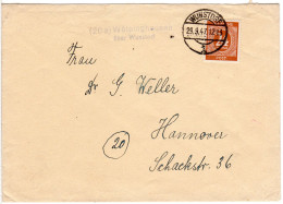 1947, Landpost Stpl. 20a WÖLPINGHAUSEN über Wunstorf Auf Brief M. 24 Pf.  - Lettres & Documents
