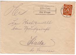 1948, Landpost Stpl. MÜGLENZ über Wurzen Auf Brief M. 24 Pf.  - Storia Postale