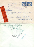 BRD 1962, Paar 40 Pf. Auf Eilboten Brief V. Wolfsburg M. Berlin Rohrpost - Storia Postale