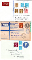 GB, 3 Briefe N. Deutschland M. Elizabeth Frankaturen. Dabei Reko U. Express  - Other & Unclassified