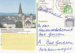 Deutschland. Bildpostkarte 6640 MERZIG - Peterskirche, Wertstempel 50 Pfg. Burgen Und Schlösser, Serie "j" - Geïllustreerde Postkaarten - Gebruikt