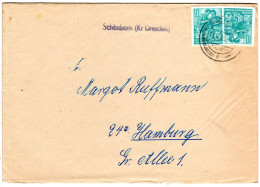 DDR 1960, L1 Landpoststempel SCHÖNBORN (Kr. Dresden) Auf Brief M. 2x10 Pf.  - Storia Postale