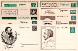 DR, Kl. Sammlung M. 10 Ungebr. Ganzsachen, Meist M. Abbildungen - Collections