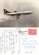 Schweiz, Swissair Caravelle, Sw-Flugzeug-AK Per Luftpost V. Zürich N. Schweden - Briefe U. Dokumente