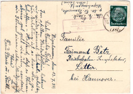 DR 1934, Landpost Stpl. WIPSHAUSEN über Peine Auf Karte M. 6 Pf.  - Lettres & Documents