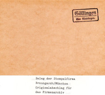 Landpoststellen Stpl. GÖLLINGEN über Nördlingen, Originalprobe Aus Archiv - Covers & Documents