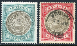 Antigua 21-22, Used. Michel 21-22. Seal Of The Colony, 1903. - Antigua Und Barbuda (1981-...)