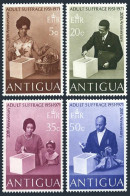 Antigua 267-270, MNH. Mi 256-259. Adult Suffrage-20,1971. Voting By Market Woman - Antigua Et Barbuda (1981-...)