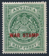 Antigua MR2, Hinged. Michel 36. War Tax Stamps 1917. Seal Of The Colony. - Antigua En Barbuda (1981-...)