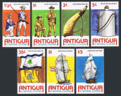 Antigua 423-430, Hinged. Mi 417-423, Bl.24. American Bicentennial,1976. Infantry - Antigua And Barbuda (1981-...)