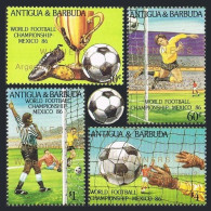 Antigua 963-966.MNH.Michel 968-971. World Soccer Cup Mexico-1986.Winners In Gold - Antigua And Barbuda (1981-...)