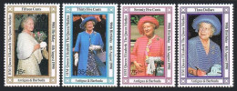 Antigua 1324-1327,1328, MNH. Mi 1388-1392. Queen Mother Elizabeth,90th Ann.1990. - Antigua Et Barbuda (1981-...)