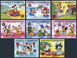 Antigua 978-985,MNH.Michel 995-1002. Christmas,1986.Disney Characters. - Antigua Y Barbuda (1981-...)