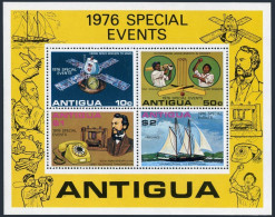 Antigua 458a,MNH.Michel Bl.27. Viking Space Mission,US-200,A.Bell,Freelance,1976 - Antigua Und Barbuda (1981-...)