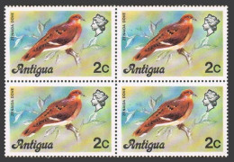 Antigua 407 Block/4,MNH.Michel 401. Birds 1976.Zenaida Dove. - Antigua En Barbuda (1981-...)