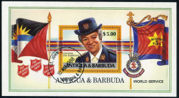 Antigua 1091, CTO. Michel 1005 Bl.135. Salvation Army,1988. General Eva Burrows. - Antigua Y Barbuda (1981-...)