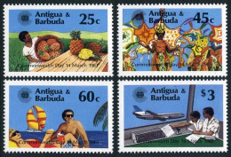 Antigua 694-697,MNH.Commonwealth Day 1983.Pineapple Crop,Carnival,Sailboat,Plane - Antigua En Barbuda (1981-...)