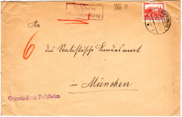 DR 1933, Landpost Stpl. BALGHEIM Nördlingen Land Auf Gemeinde Brief M. 12 Pf. - Covers & Documents
