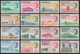 Antigua 167-182,MNH.Michel 156A-171A. Views 1966:Old Post Office,Tower,Cathedral - Antigua Und Barbuda (1981-...)