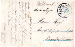 Bayern 1915, Reservestempel PLATTLING 2 R Auf Feldpost Karte - Covers & Documents