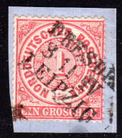 NDP 1 Gr. Auf Briefstück M. Sachsen Bahnpost-L3 DRESDEN LEIPZIG - Oblitérés