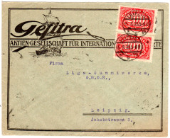 DR 1923, MeF 2x200 Mk. Auf Firmen Orts-Brief V. Leipzig - Briefe U. Dokumente