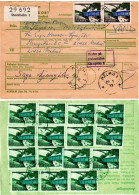 Schweden 1973, MeF 17x40 öre Dalslands Kanal Vorder- U. Rücks. Auf Paketkarte - Lettres & Documents