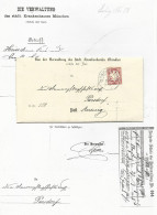 Bayern 1883, Brief M. 10 Pf. V. München VIII2 M. Innen Angeh. Postschein Anzing - Covers & Documents