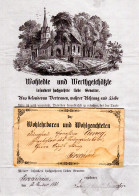 DR 1881, Schön Verzierter Taufpatenbrief V. Tirschheim - Briefe U. Dokumente