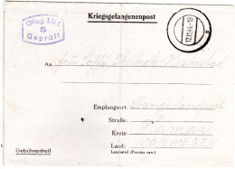 DR 1944, KGF Zensurbrief V. Oflag XXIc Schildberg, Wartheland N. Hamar, Norwegen - Feldpost 2. Weltkrieg