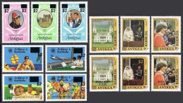 Antigua 792-804,lightly Hinged.Michel 766-778. Charles,Diana,Commonwealth,Surch. - Antigua Et Barbuda (1981-...)