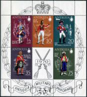 Antigua 266a Sheet, MNH. Michel Bl.1. Military Uniforms 1970. - Antigua Und Barbuda (1981-...)