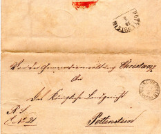 Bayern 1874, Zierstempel WAISCHENFELD Klar Auf Brief V. Christanz N. Pottenstein - Cartas & Documentos