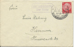 DR 1939, Bredelem über Goslar, Landpost Stempel Auf Brief M. 12 Pf. - Brieven En Documenten