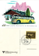 Österreich 1957, 50 Jahre Postauto Auf Entsprechender AK M. Sonderstempel - Posta