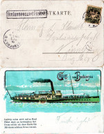 Bayern 1900, 5 Pf. Auf Bodenseeschiffspost AK M. DR-Stpl. KONSTANZ - Briefe U. Dokumente