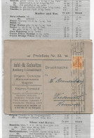 DR 1921, 10 Pf. Auf Reklame Klappkarte M. Mehrseitger Preisliste V. Hamburg  - Lettres & Documents