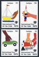 Antigua 537-540,541, MNH. Michel 538-541,542 Bl.42. IYC-1979, Children's Games. - Antigua And Barbuda (1981-...)