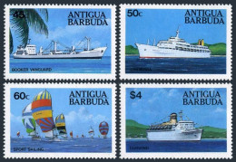 Antigua 745-748,hinged,749,MNH.Michel 756-759,Bl.75. Ships 1984.Booker Vanguard, - Antigua Und Barbuda (1981-...)