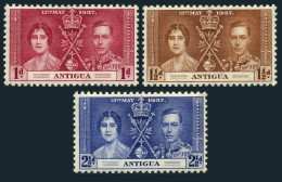 Antigua 81-83, MNH. Michel 75-77. Coronation 1937. George VI, Queen Elizabeth. - Antigua En Barbuda (1981-...)