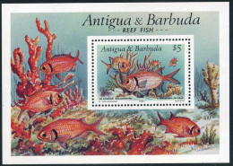 Antigua 1303, MNH. Michel 1366 Bl.179. Reef Fish 1990: Blackbar Soldierfish. - Antigua Y Barbuda (1981-...)