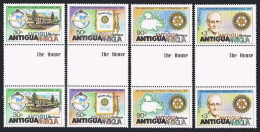 Antigua 579-582 Gutter,MNH. Rotary Intl-75,1980.Paul Harris,Headquarters,Banner. - Antigua And Barbuda (1981-...)