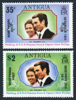 Antigua 323-324,324a, MNH. Michel 312-313,Bl.11. HONEYMOON VISIT. Anna-Phillips. - Antigua En Barbuda (1981-...)