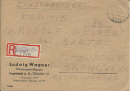 1946, Eichstätt By, Eingestempelter Reko-Zettel Auf "Gebühr Bezahlt" Brief #2347 - Cartas & Documentos