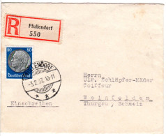 DR 1937, 80 Pf. Hindenburg Auf Einschreiben Brief V. Pfullendorf I.d. Schweiz - Briefe U. Dokumente