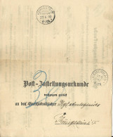 DR 1892, Post Zustellungsurkunde M. Stempel Neuenhain - Lettres & Documents