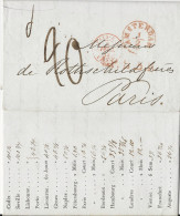 NL 1.2.1842, Porto Brief M. Gerduckten Wechselkursen V. Amsterdam N. Frankreich  - Altri & Non Classificati