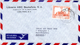 Peru 1962, EF 4,30 S Inka Sonnen Observatorium Auf Luftpost Brief N. Deutschland - Perú
